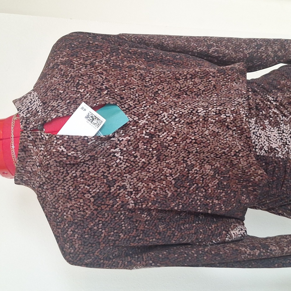 H&M Pretty Long  Brown & Tan Dress Size S - Picture 3 of 16